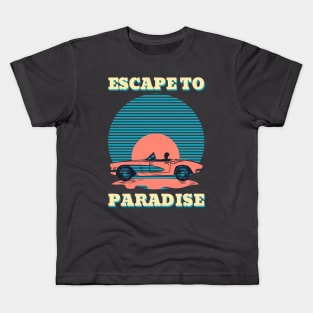 Endless Summer Paradise retro Kids T-Shirt